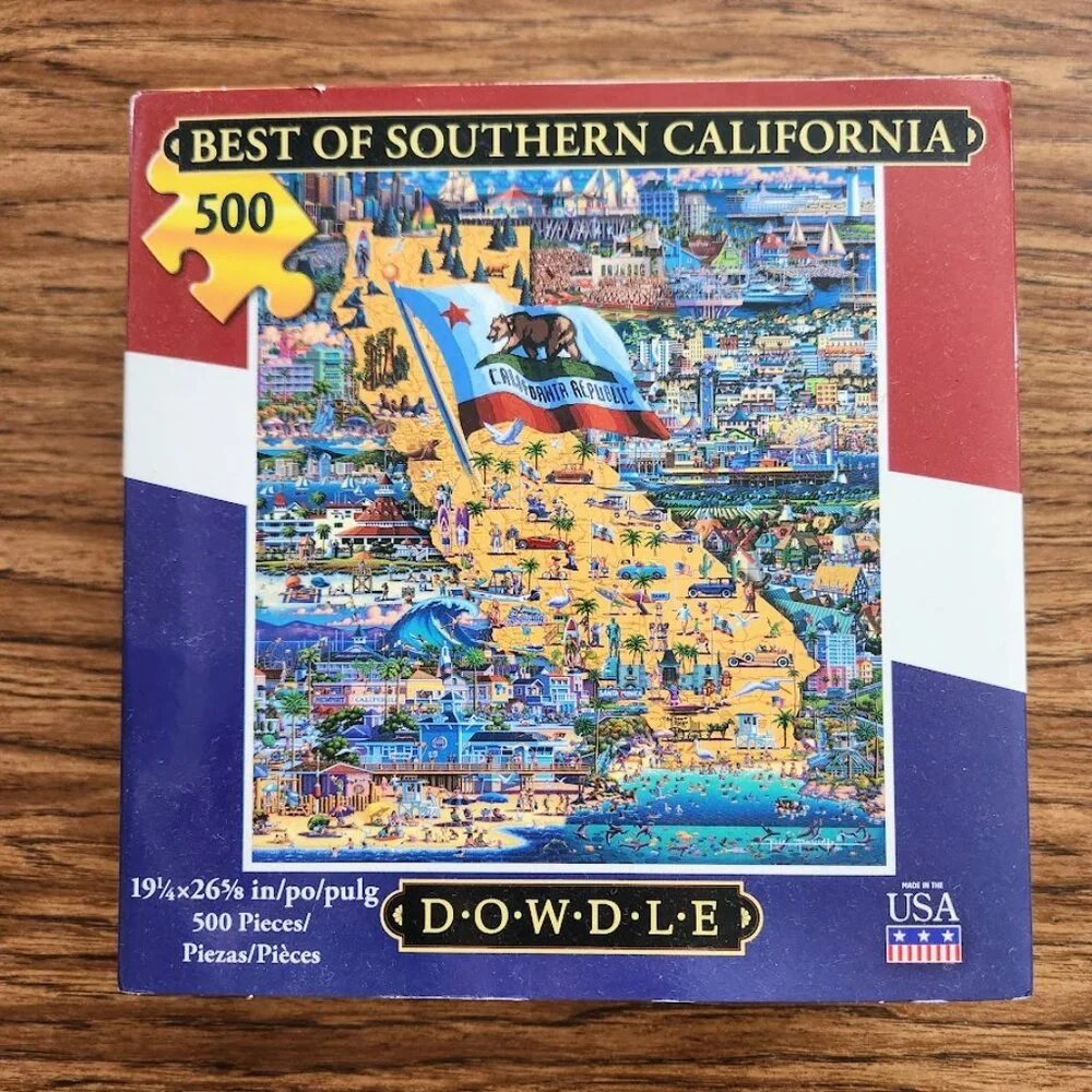 500 Piece Jigsaw Puzzle Dowdle Southern California Map Decor Toy Game Tabletop